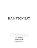 Preview for 8 page of HAMPTON BAY 65-517539US Use And Care Manual