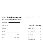 Preview for 2 page of HAMPTON BAY 68" Enchantment Owner'S Manual