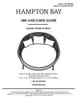 Preview for 1 page of HAMPTON BAY 69-2321TN-397 Use And Care Manual