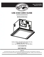 HAMPTON BAY 7107-03 Use And Care Manual preview