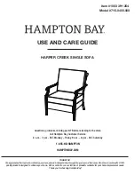 Preview for 1 page of HAMPTON BAY 715.0400.000 Use And Care Manual