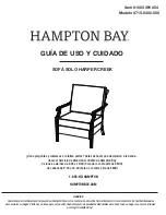 Preview for 8 page of HAMPTON BAY 715.0400.000 Use And Care Manual