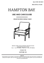 HAMPTON BAY 725.1170.000 Use And Care Manual предпросмотр