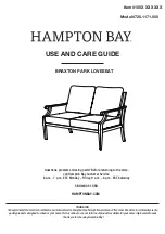 Preview for 9 page of HAMPTON BAY 725.1170.000 Use And Care Manual