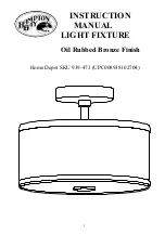 Preview for 1 page of HAMPTON BAY 939-473 Instruction Manual