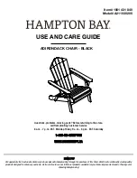 HAMPTON BAY A211030205 Use And Care Manual preview