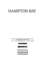 Preview for 8 page of HAMPTON BAY A211030205 Use And Care Manual