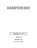 Preview for 9 page of HAMPTON BAY A303000201 Use And Care Manual