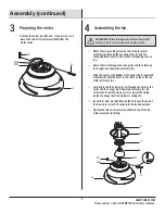 Preview for 9 page of HAMPTON BAY AC386LED-WB Use And Care Manual