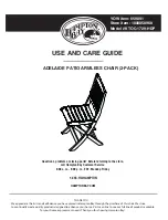 Preview for 1 page of HAMPTON BAY ADELAIDE KTOC-1729-HDP Use And Care Manual