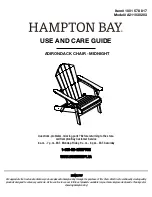 HAMPTON BAY ADIRONDACK A211030203 Use And Care Manual preview