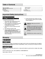 Preview for 2 page of HAMPTON BAY ADIRONDACK A211030203 Use And Care Manual