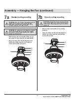 Предварительный просмотр 13 страницы HAMPTON BAY AG524-WH Use And Care Manual