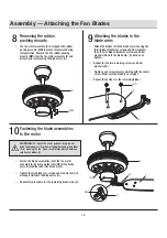 Предварительный просмотр 14 страницы HAMPTON BAY AG524-WH Use And Care Manual