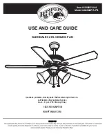 HAMPTON BAY AG524PR-FB Use And Care Manual preview