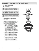 Предварительный просмотр 12 страницы HAMPTON BAY AG524PR-FB Use And Care Manual