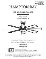 Preview for 1 page of HAMPTON BAY AK401A-BN Use And Care Manual