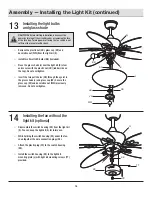 Preview for 18 page of HAMPTON BAY AM214LED-WH Use And Care Manual