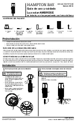 Preview for 3 page of HAMPTON BAY AMBROSE 99101 Use And Care Manual