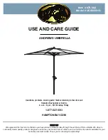 HAMPTON BAY ANDREWS UCS00301G Use And Care Manual preview