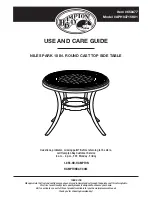 HAMPTON BAY APH03715K01 Use And Care Manual preview