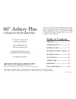 Предварительный просмотр 2 страницы HAMPTON BAY Asbury Plus Owner'S Manual