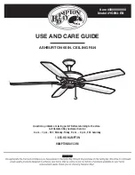 HAMPTON BAY ASHBURTON YG593-EB Use And Care Manual предпросмотр