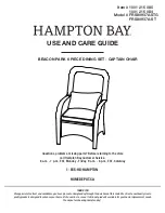 Preview for 1 page of HAMPTON BAY BEACON PARK 6 PIECE DINING SET CAPTAIN CHAIR FRS80937A-ST Use And Care Manual