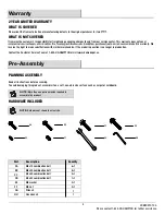 Preview for 3 page of HAMPTON BAY BEACON PARK 6 PIECE DINING SET CAPTAIN CHAIR... Use And Care Manual