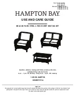 HAMPTON BAY BEACON PARK FRS80812C-ST-1 Use And Care Manual preview