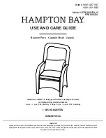 HAMPTON BAY Beacon Park FRS80937AG Use And Care Manual preview