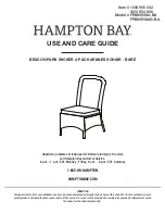 Предварительный просмотр 1 страницы HAMPTON BAY BEACON PARK WICKER FRS80938A-BA Use And Care Manual