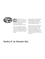 Предварительный просмотр 2 страницы HAMPTON BAY Bentley II 328 478 Owner'S Manual