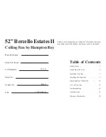 Preview for 3 page of HAMPTON BAY Bercello Estates II Owner'S Manual