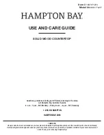 HAMPTON BAY Birch6.17''x25" Use And Care Manual предпросмотр