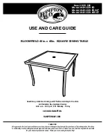 HAMPTON BAY BLOOMFIELD 14H-039-5D Use And Care Manual preview