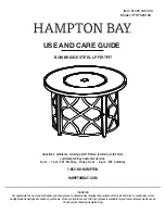 HAMPTON BAY BOWBRIDGE STEEL LP FIRTPIT FHTS80166 Use And Care Manual preview