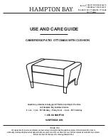 HAMPTON BAY CAMBRIDGE 65-17148B2 Use And Care Manual предпросмотр