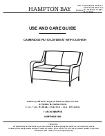 HAMPTON BAY CAMBRIDGE 65-17148B3 Use And Care Manual предпросмотр