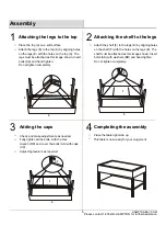 Preview for 5 page of HAMPTON BAY CAMBRIDGE COFFEE TABLE Use And Care Manual