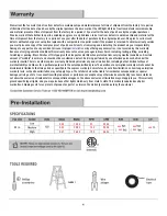 Preview for 4 page of HAMPTON BAY CAPRICE SW19151R MWH Use And Care Manual