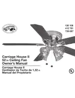 Preview for 1 page of HAMPTON BAY Carriage House-2 138 108 Owner'S Manual