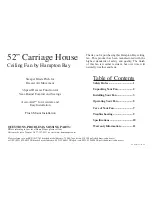 Preview for 2 page of HAMPTON BAY Carriage House-2 138 108 Owner'S Manual