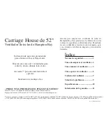 Preview for 14 page of HAMPTON BAY Carriage House-2 138 108 Owner'S Manual