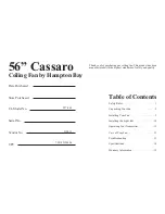 Предварительный просмотр 3 страницы HAMPTON BAY Cassaro Owner'S Manual