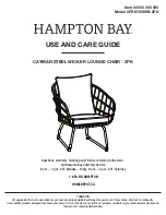 Предварительный просмотр 1 страницы HAMPTON BAY CAYMAN STEEL WICKER LOUNGE CHAIR 2PK... Use And Care Manual