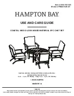 Preview for 1 page of HAMPTON BAY CHAT SET FRS60704R-ST Use And Care Manual