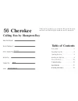 Preview for 3 page of HAMPTON BAY Cherokee 565 332 Owner'S Manual