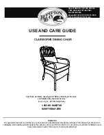 HAMPTON BAY CLAIRBORNE D11079-7PC Use And Care Manual предпросмотр