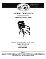 HAMPTON BAY CLAIRBORNE DY11079-7-B Use And Care Manual preview